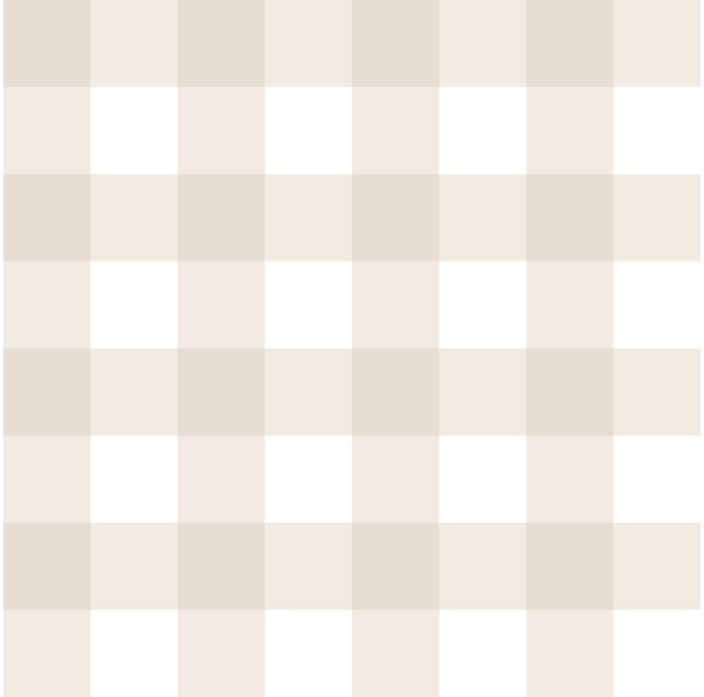 Gros plan sur le motif à carreaux vichy beige et blanc du papier peint modèle Ernest.