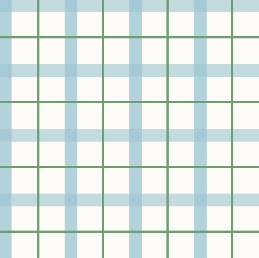 Gros plan de l'échantillon Adam, motif carreaux bleus et verts papier peint chambre enfant.