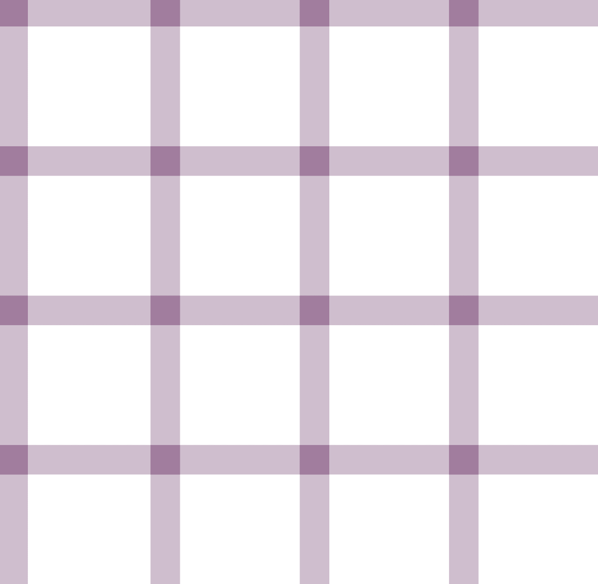 Gros plan sur l'échantillon Arielle motif quadrillage lilas et blanc papier peint chambre enfant