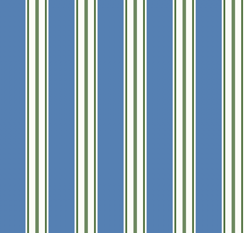 Gros plan motif rayures verticales bleues vertes et blanches papier peint Gabin